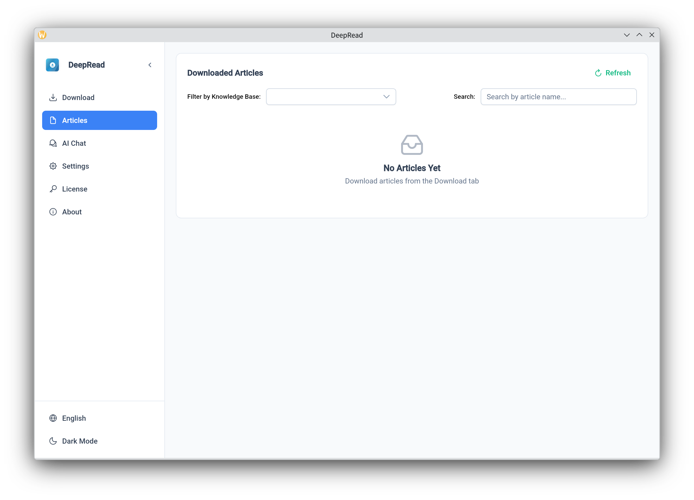 Article Management Interface